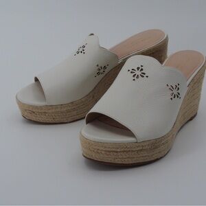 Kate Spade Cream Floral Wedge‎ Mules